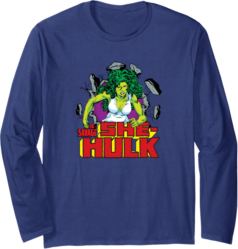 Marvel The Savage She-Hulk Retro Comic Langarmshirt