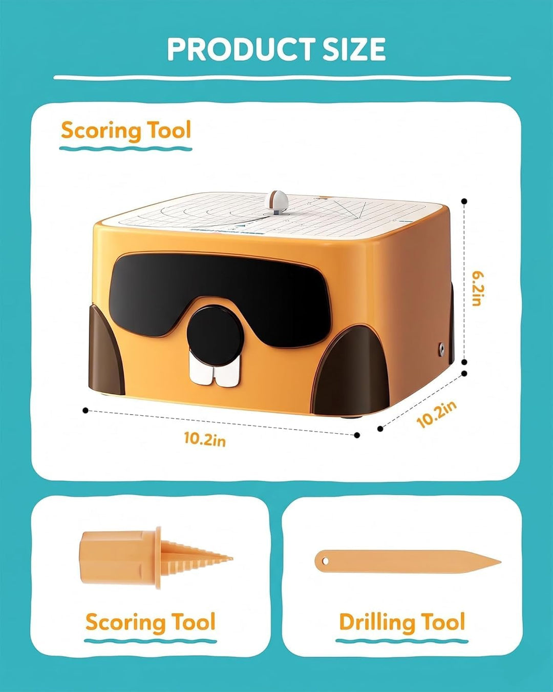 BEAVERBOT Kartonschneider Kinder, Sicheres DIY-Set mit Kartonschneider für Kinder ab 3 Jahren, Karto