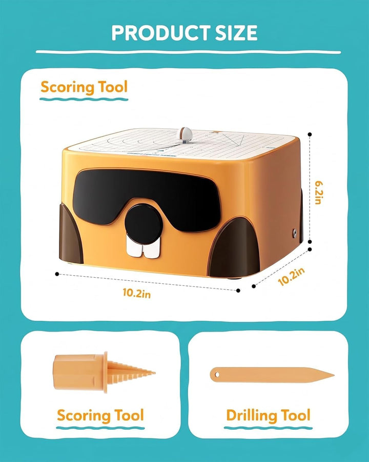 BEAVERBOT Kartonschneider Kinder, Sicheres DIY-Set mit Kartonschneider für Kinder ab 3 Jahren, Karto