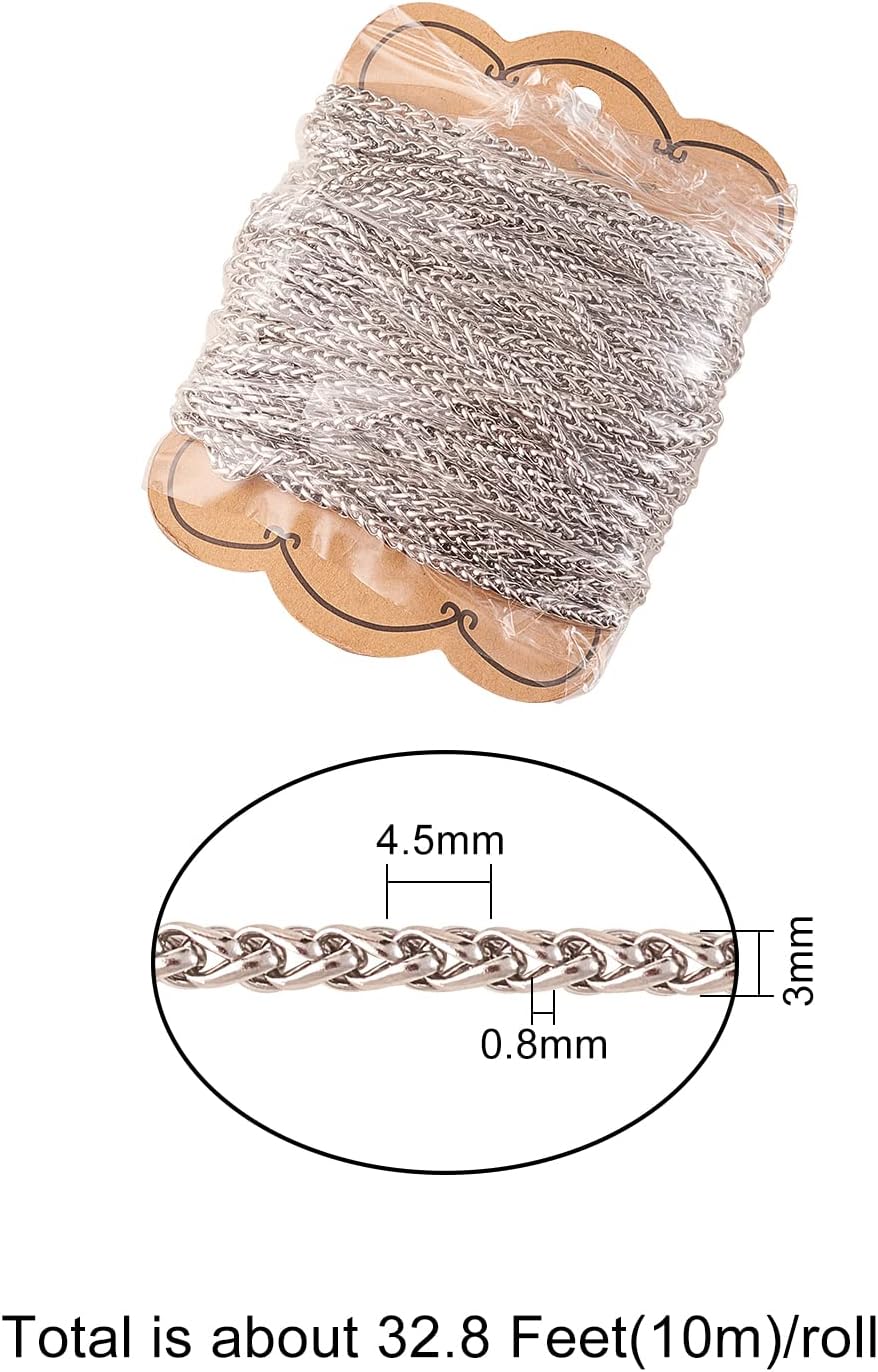 UR URLIFEHALL 304 Edelstahl Fuchsschwanz Ketten unverschweisst Silber Glieder Ketten für Halskette A