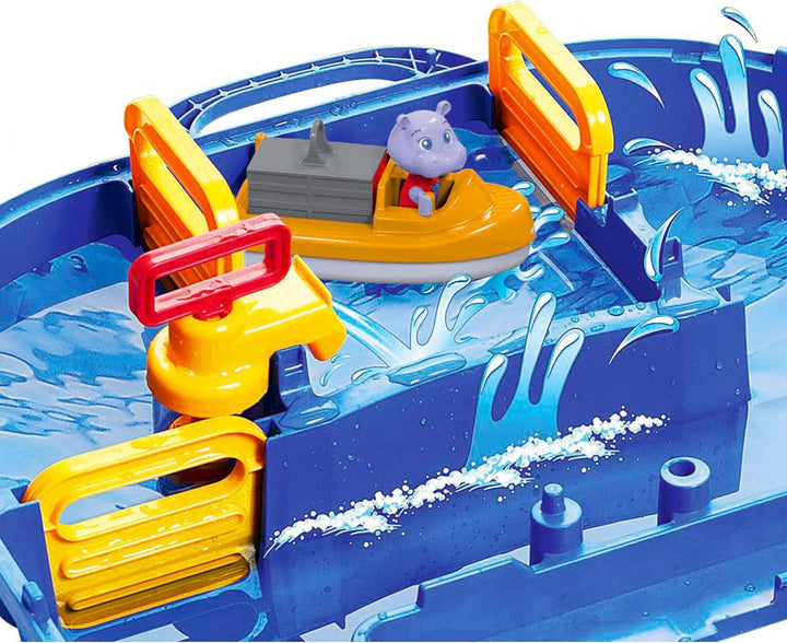 AquaPlay - AmphieWorld - 145x156 cm grosse Wasserbahn, inklusive 79 Teilen, Spieleset inklusive 2 Bo
