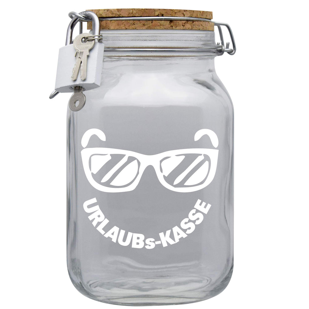 Spardose Urlaubskasse Geld Geschenk Idee Transparent XL