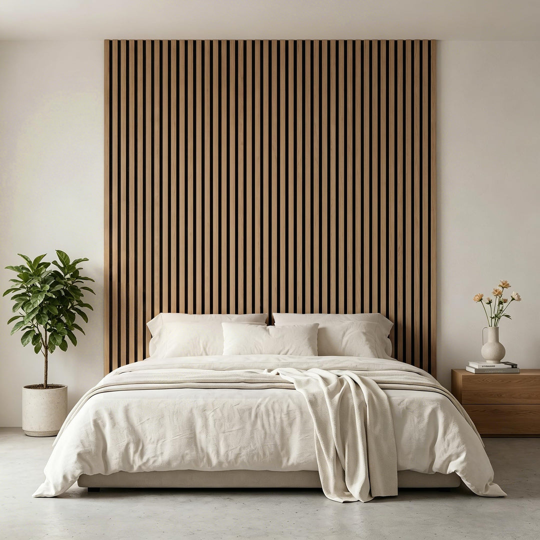 3D Akustikpaneele 120 x 60 x 2,2 cm, Holz Optik Paneele, Wandpaneele in Holzoptik als Schallabsorber