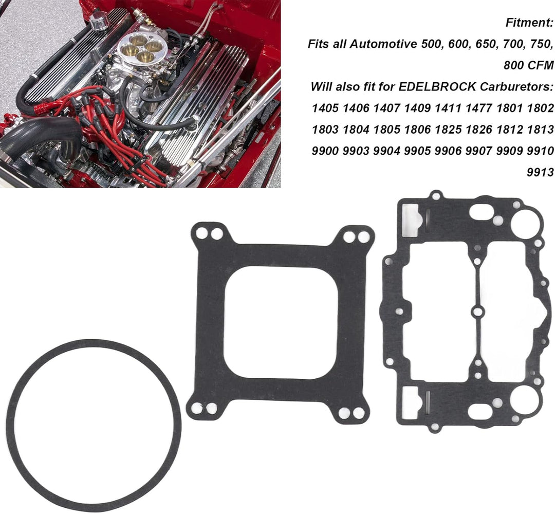 KIMISS Vergaser-Reparatursatz Gummi-Metall-Vollvergaser-Umbausatz für EDELBROCK 1405 1406 1407 1409