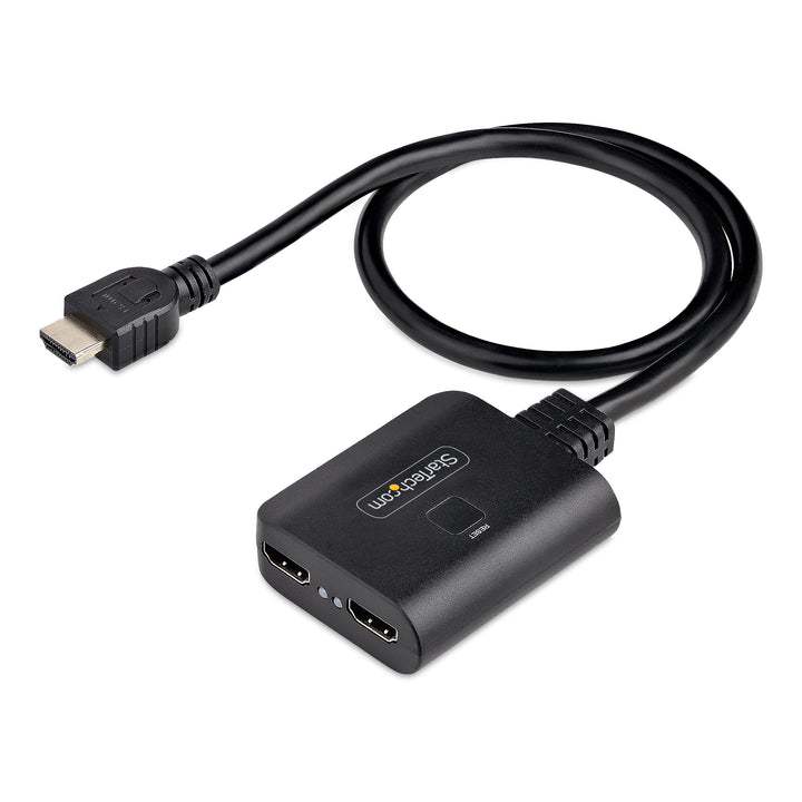 StarTech.com 2-Port HDMI Splitter 4K 60Hz, HDMI 2.0 Video, 4K HDMI Splitter 1In 2Out, 1x2 HDMI Verte
