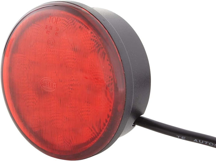 HELLA - Heckleuchte - 83mm - LED - 24V - Anbau/geschraubt - Lichtscheibenfarbe: rot - Kabel: 2500mm