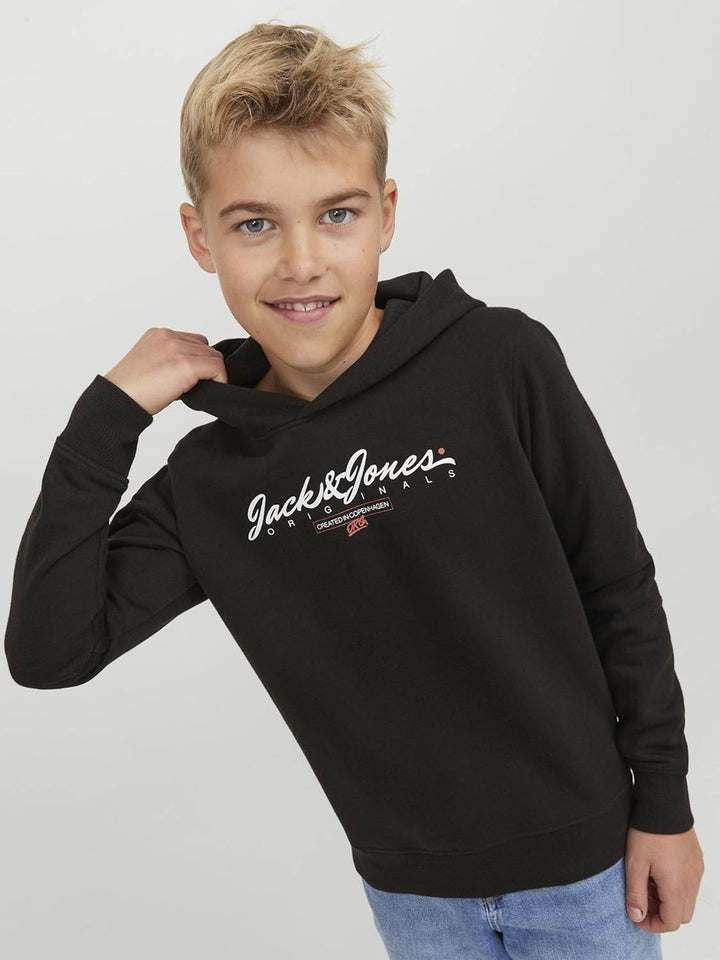 JACK & JONES Boy Kapuzenpullover Logo Kapuzenpullover Junior 140 Schwarz, 140 Schwarz