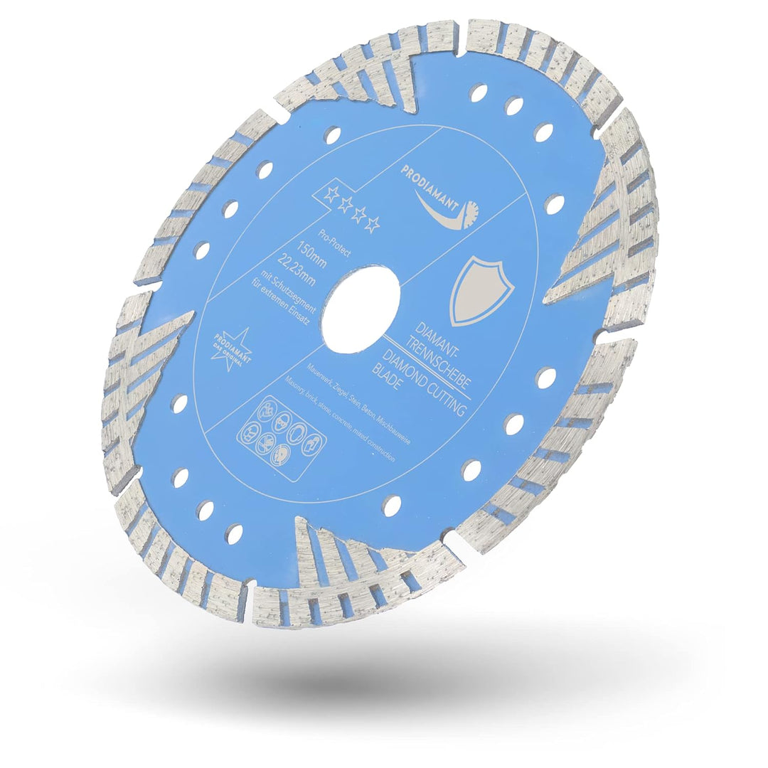PRODIAMANT Diamant-Trennscheibe Pro Protect 180 mm x 22,2 mm mit Schutzsegmenten für Mauerwerk Beton