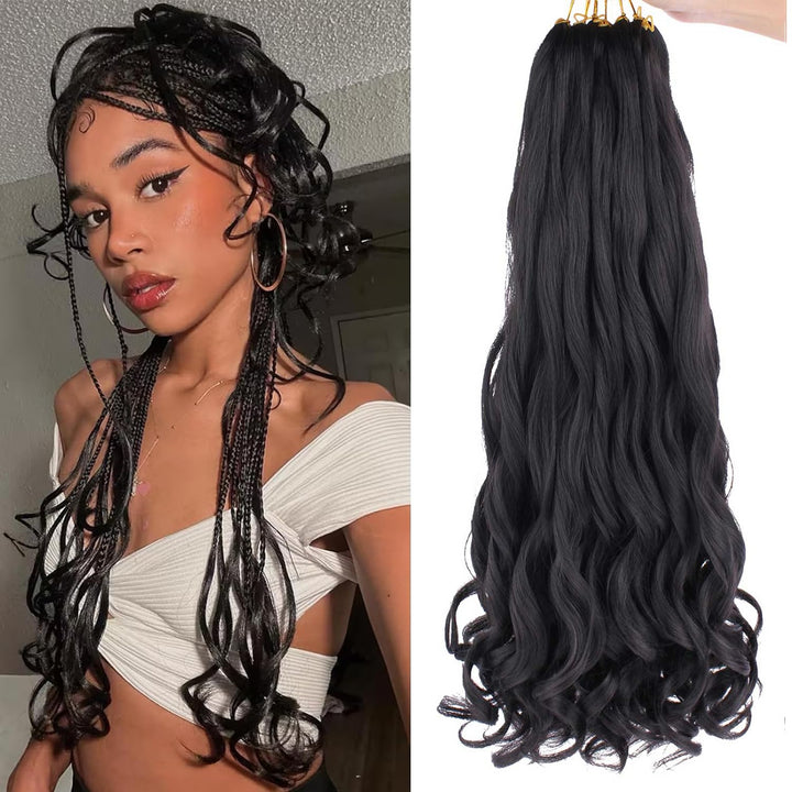Xtrend Pre Stretched French Curly Braiding Hair 26 Inch 8 Packs Bouncy Loose Wave Braiding Hair Hot