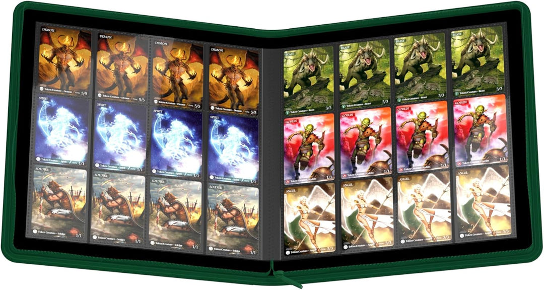 Ultimate Guard UGD010469-12 Pocket QuadRow ZipFolio XenoSkin, grün, Grün