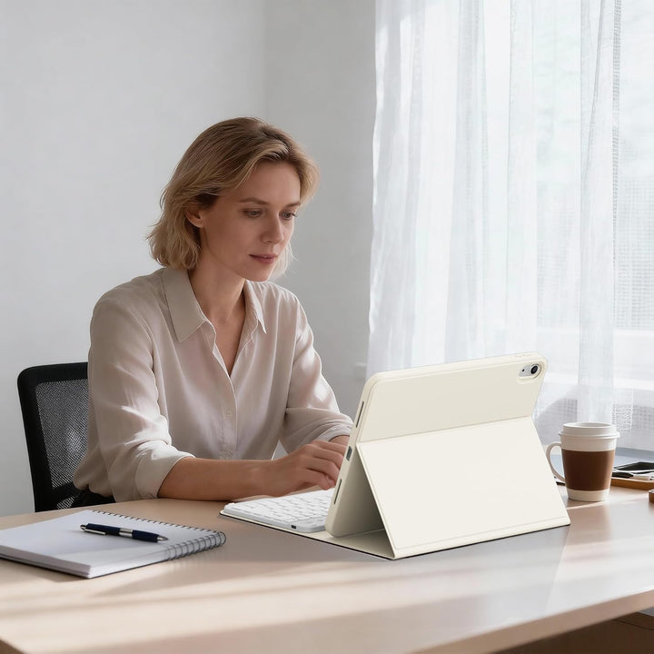Hülle mit Tastatur für iPad A16 11. Generation 2025, für iPad 10. Generation 2022 10,9 Zoll, Bluetoo