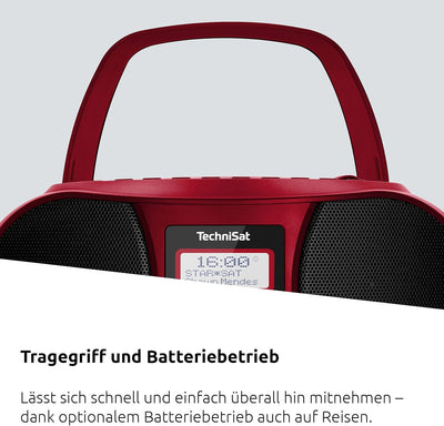 TechniSat DIGITRADIO 1990 - Stereo-Boombox mit DAB+/UKW-Radio und CD-Player (Bluetooth-Audiostreamin