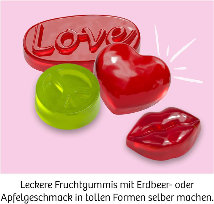 KOSMOS 654344 Fun Science Fruchtgummi Labor Love & Hearts – Experimentierkasten zum Fruchtgummi selb