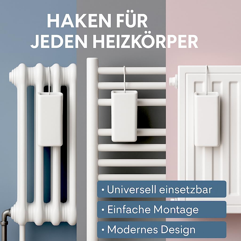 Luftbefeuchter für Heizung Set inkl. Haken - Keramik 380ml Wasserverdunster - weiss beige - Wasserve
