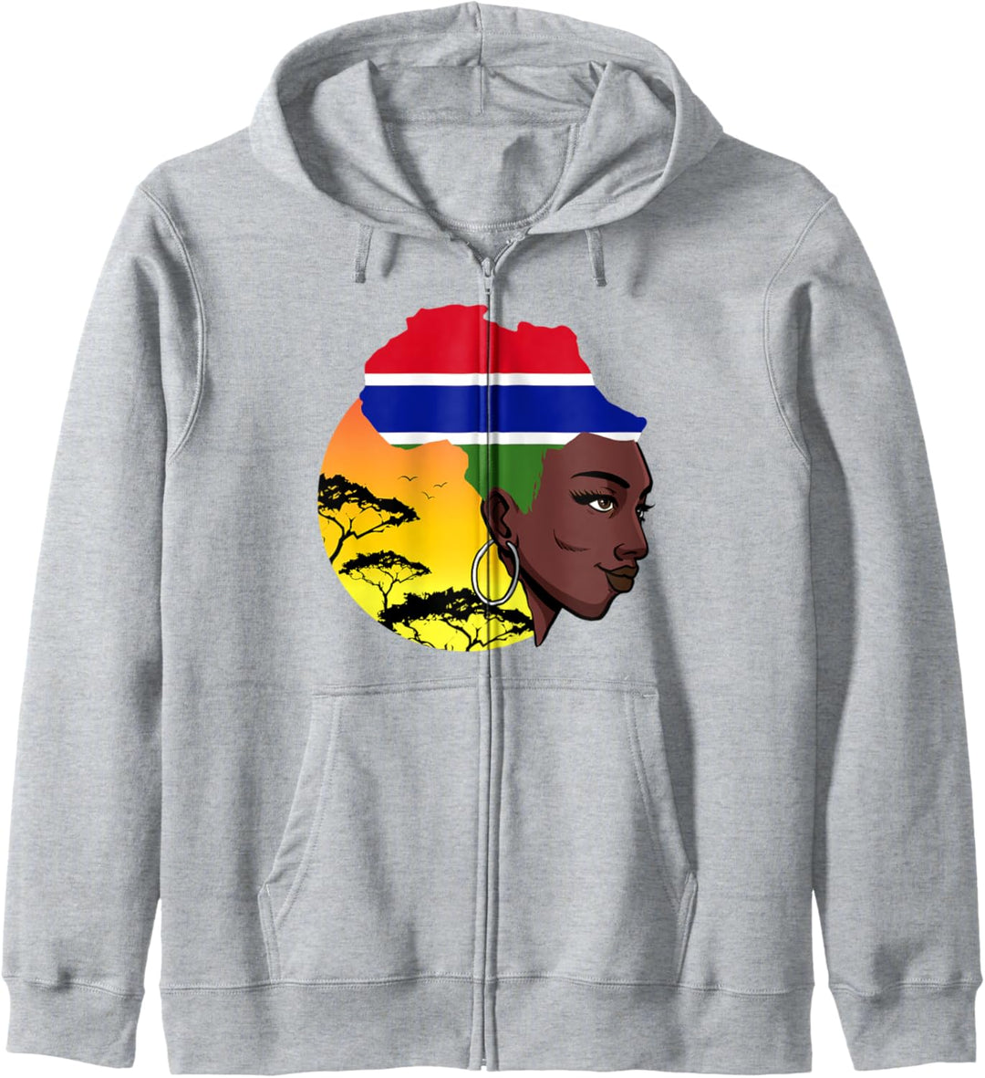 Gambian Queen Black History Month Gambia Flagge Afrika Kapuzenjacke
