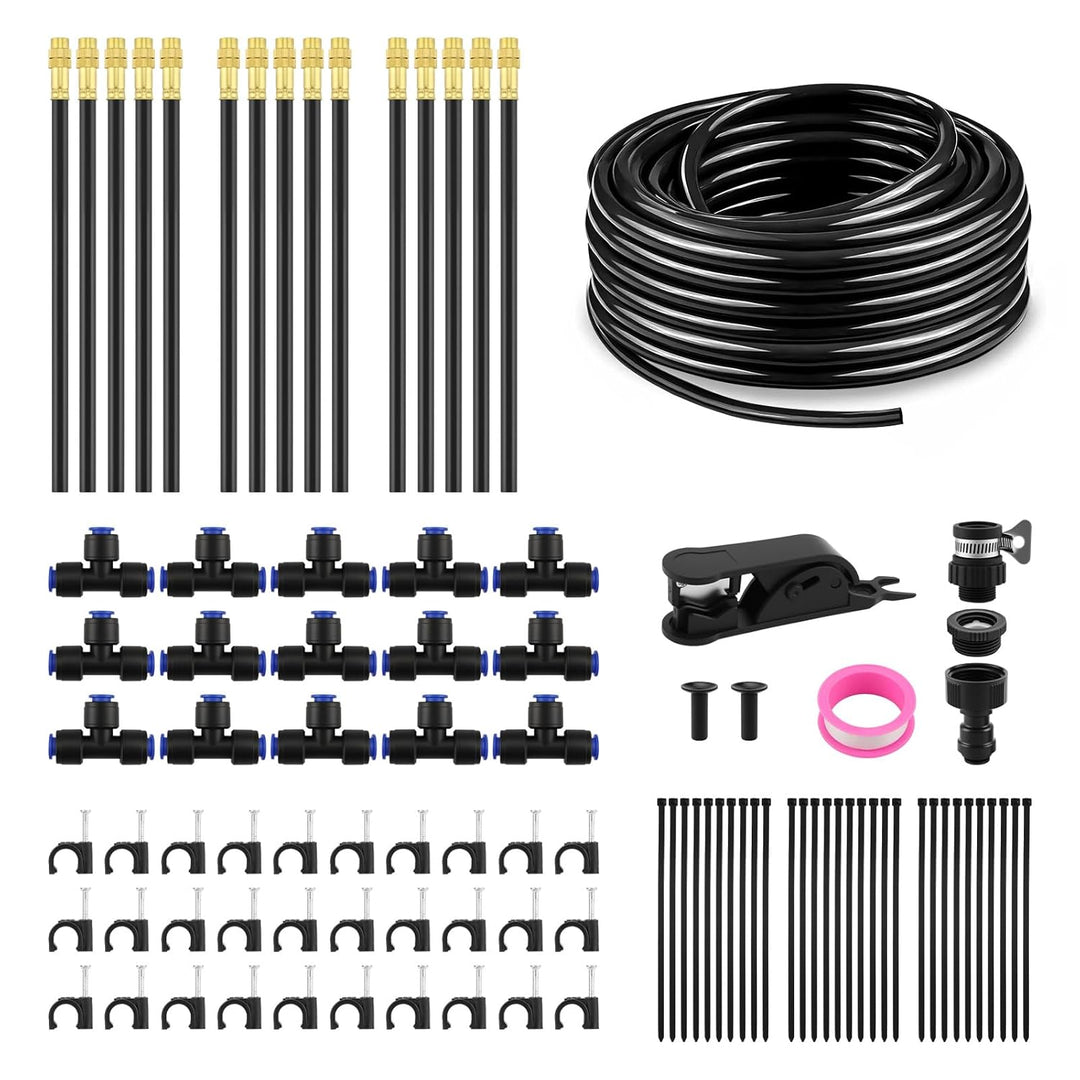 BewässerungsSystem Garten - Bewässerung Set mit 20m Bewässerungsschlauch und 20cm Verstellbare Bewäs