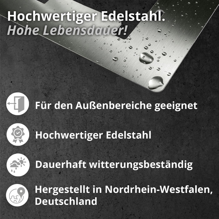 iSecur Blende passend für Blink Akku-Videotürklingel aus Edelstahl I Video-Doorbell I Klingelschild