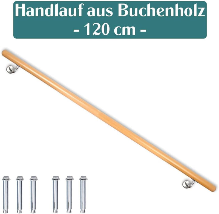 Buche Holz Handlauf Treppengeländer Geländer für Treppe Treppe Wandhandlauf Wand Treppe seitliche Mo
