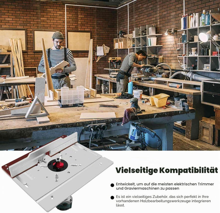 Oberfräsen-Grundplatte, Holzbearbeitung, Oberfräse, Tisch-Montageplatte, Multifunktions-Fräs-Werkzeu