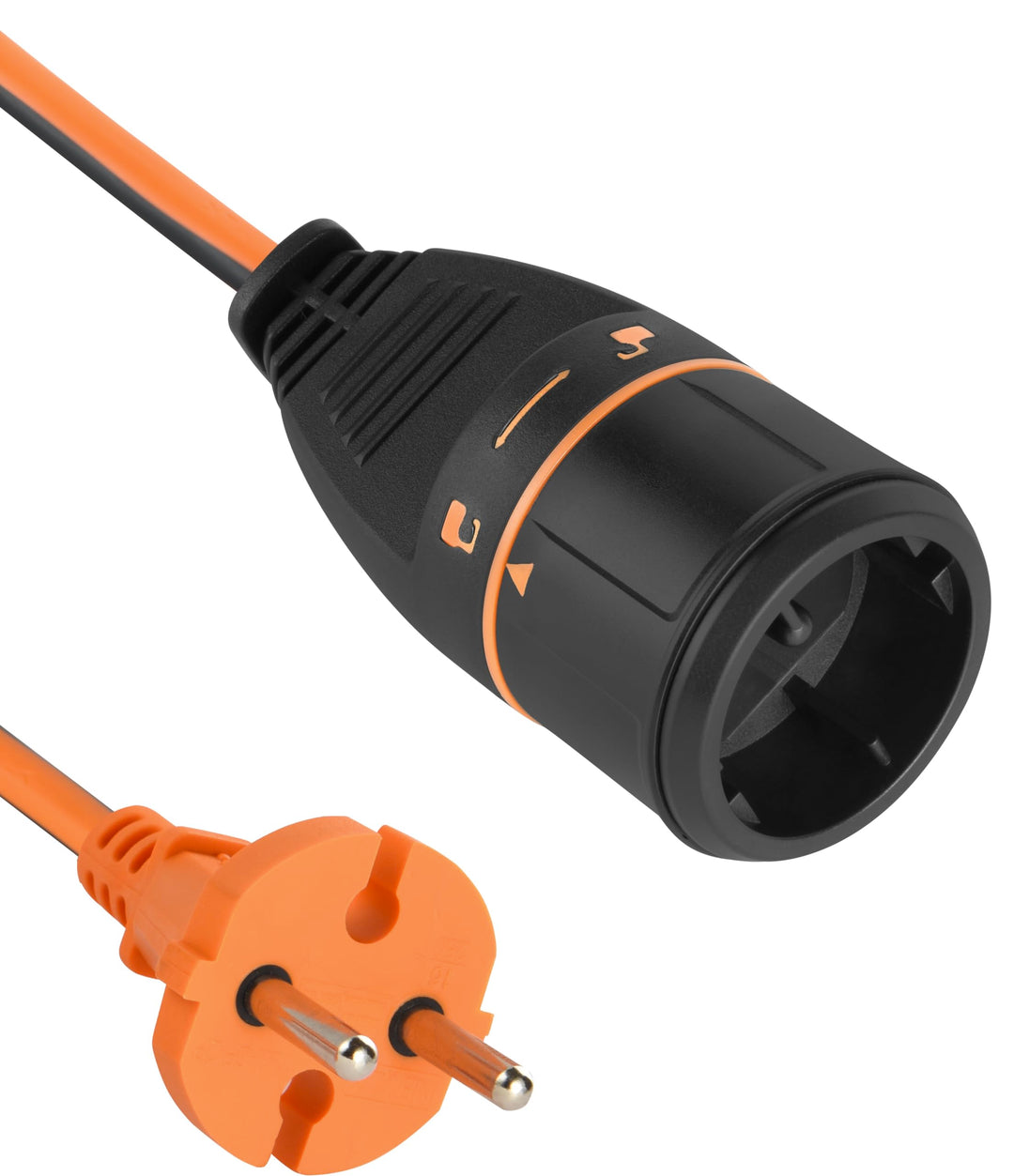 Electraline 1638 GartenVerlängerung 40M 2x1.5, Steckdose Electralock Stromanschlussverriegelungssyst