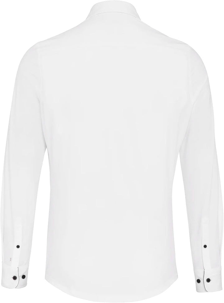 Pure Slim Fit Functional Hemd Langarm Haifischkragen Stretch weiss 39 Weiss, 39 Weiss