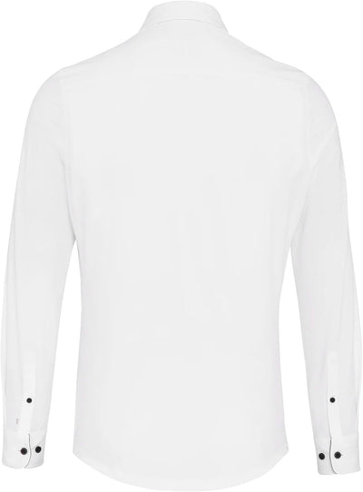Pure Slim Fit Functional Hemd Langarm Haifischkragen Stretch weiss 39 Weiss, 39 Weiss