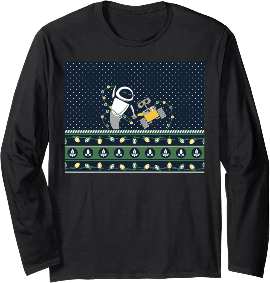 Disney Pixar Wall-E Eve Light Ugly Weihnachten Sweater Langarmshirt