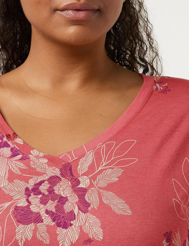 Triumph Damen Nightdresses NDK LSL 10 Co/Md Nachthemd 36 Pink - Dark Combination, 36 Pink - Dark Com