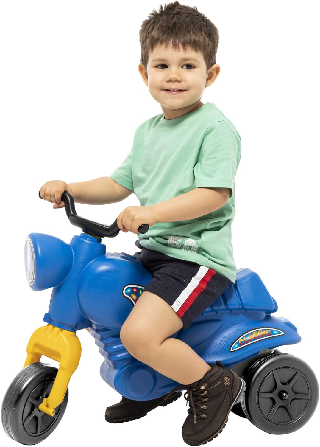 Dreirad Trike Rutscher Motorrad Classic 5 Maxi blau Kinder Laufrad Lauflernrad, Blau