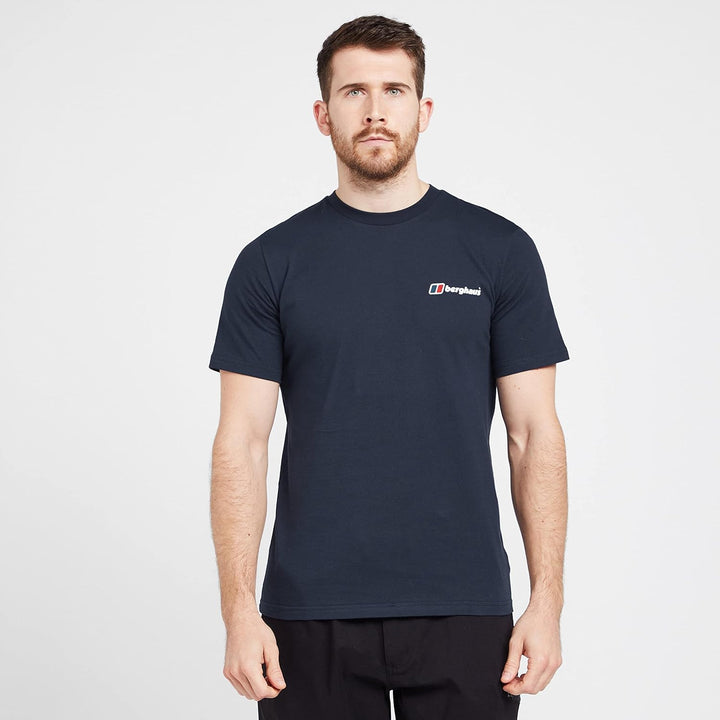 Organic T-Shirt mit klassischem Logo auf Vorder- und Rückseite L Dark Blau, L Dark Blau