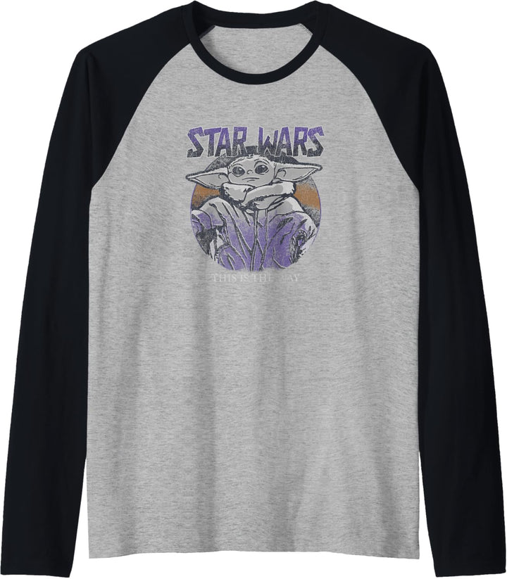 Star Wars: The Mandalorian The Child Purple Hue Portrait Raglan