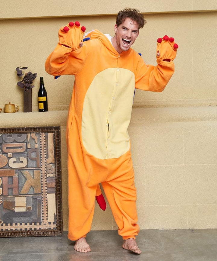 Dodheah Drache Onesie Erwachsene Tier Cosplay Kostüm Anime Cartoon Jumpsuit Weihnachten Halloween Py