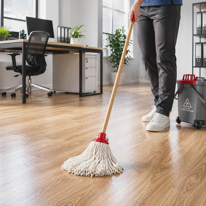 com-four® 3 Mopp Ersatzköpfe aus Baumwolle – Wischmopp Ersatz für Bodenwischer – saugfähige und wasc