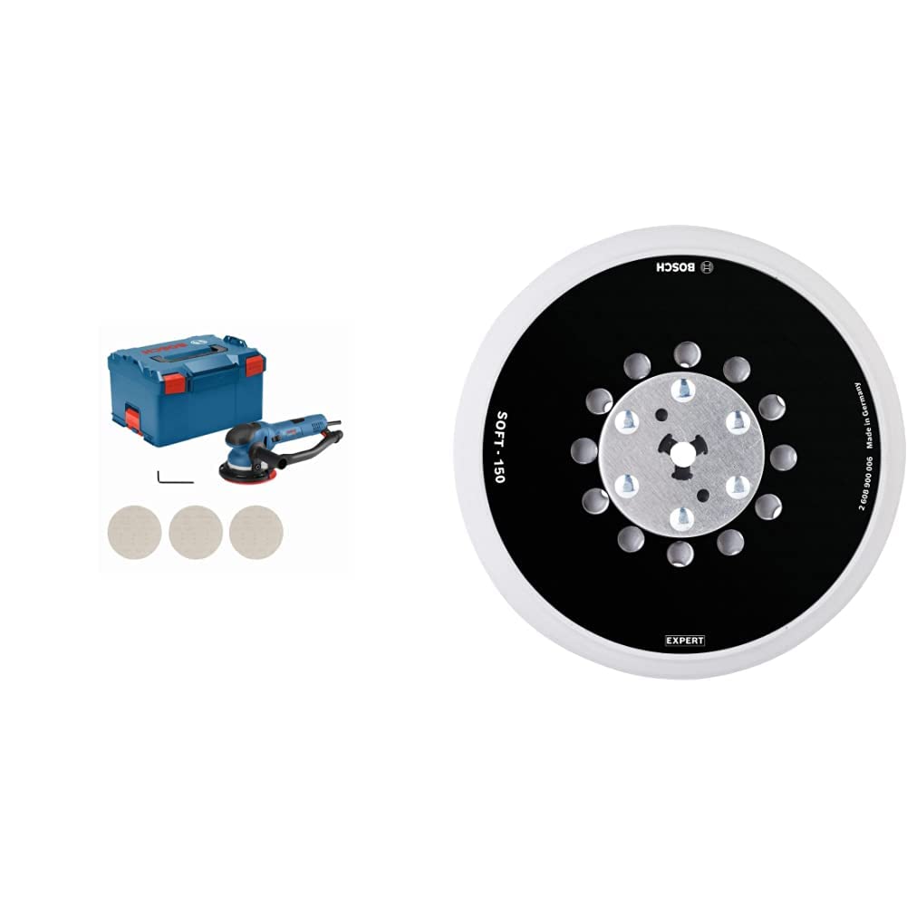 Bosch Professional Exzenterschleifer GET 75-150 (750 W, Schleifteller-Ø: 150 mm, in L-BOXX) + 1x Exp
