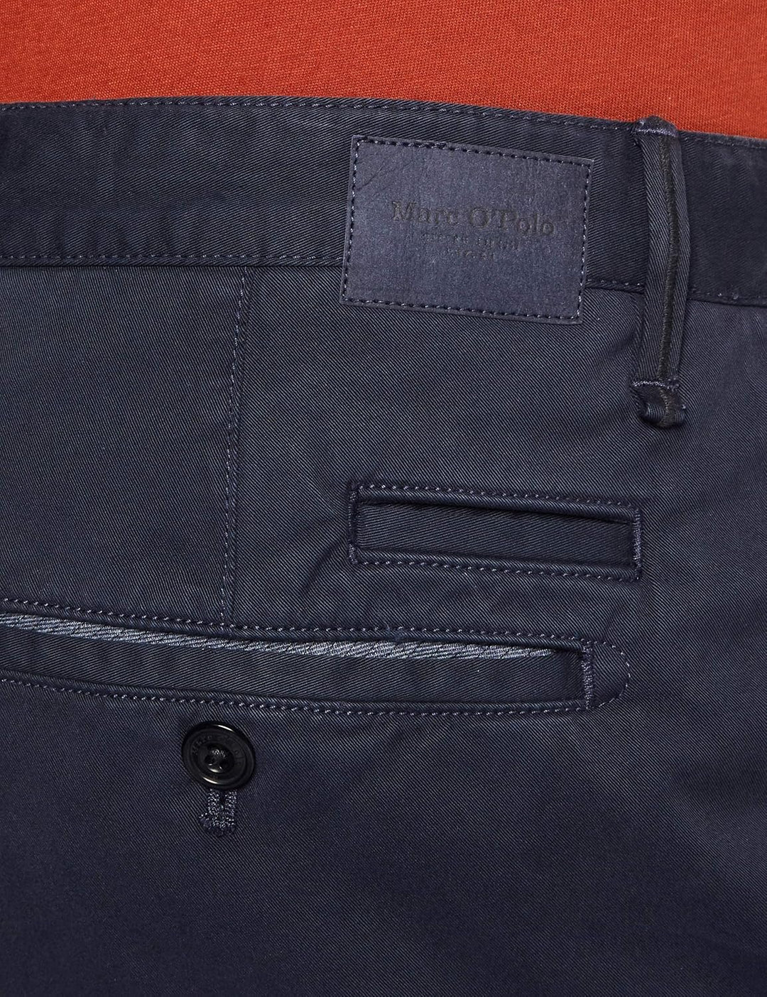 Marc OߴPolo Herren Chinohose mit Stretch-Anteil Slim Fit 32W / 30L Blau, 32W / 30L Blau