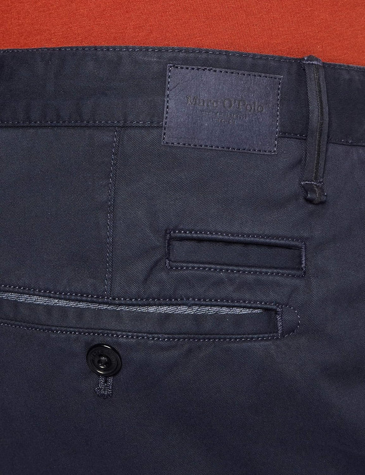 Marc OߴPolo Herren Chinohose mit Stretch-Anteil Slim Fit 32W / 30L Blau, 32W / 30L Blau