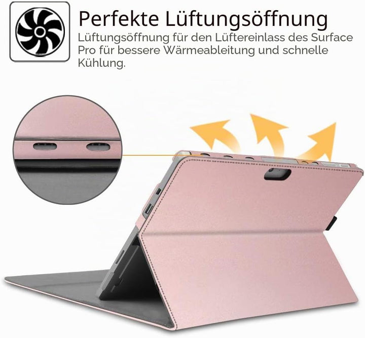 FINTIE Hülle für Microsoft Surface Pro 7+/ 7/6/ 5/4/ 3 Tablet 12.3 Zoll - Multi-Sichtwinkel Hochwert