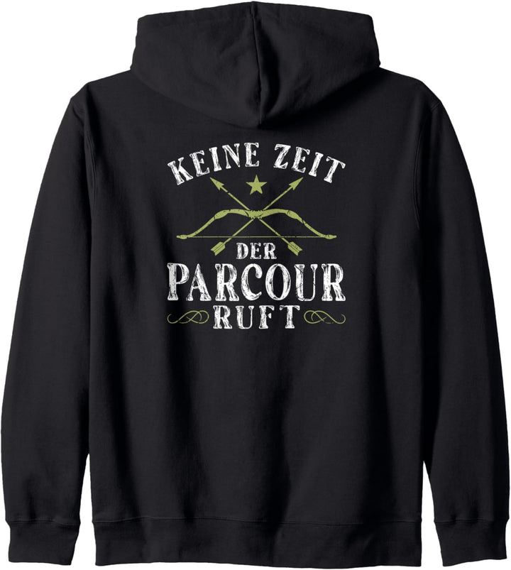 Bogensport Parcour Bogenschiessen Bogenschütze Kapuzenjacke