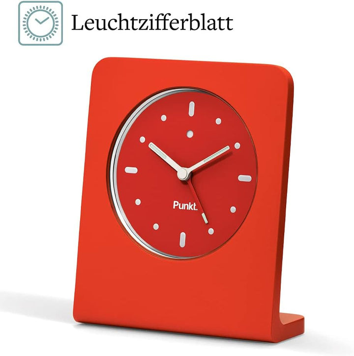 Punkt. AC01 Design Analoger Wecker mit Quarz, Schlummerfunktion, LED-licht, Batteriebetreben, Resiew