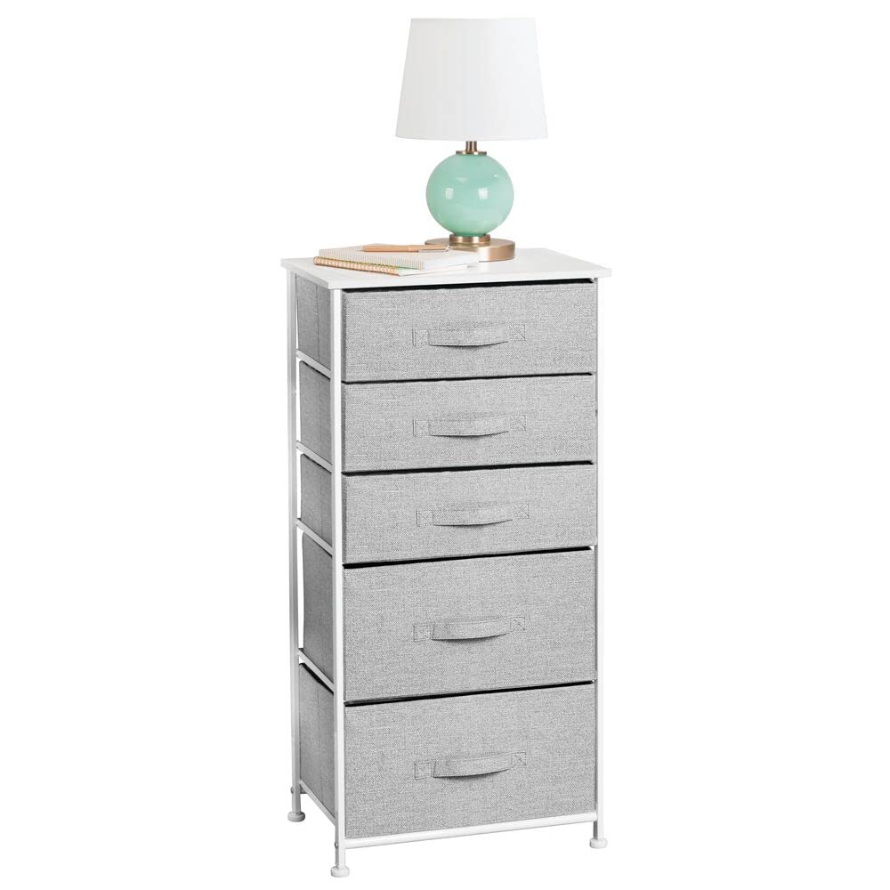 mDesign Kommode aus Stoff – praktischer Schrank Organizer mit 5 Schubladen in 2 Grössen – Aufbewahru
