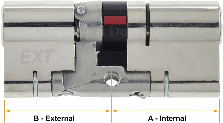 Yale P-YS3-3535B Euro-Zylinder mit 3 Sternen, B-YS3-4050N Doppel (verpackt) 40:50 (90mm)