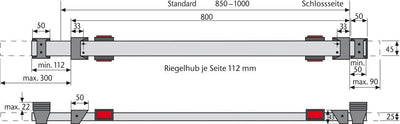 ABUS Tür-Panzerriegel PR1400, silber, 10254