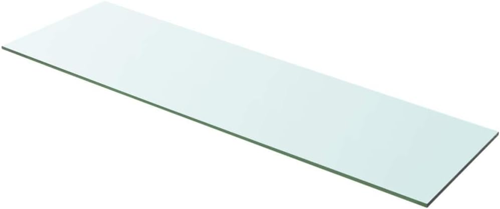 Gecheer Regalböden 2 STK. Glas Transparent 100 x 30 cm Glasregal Wandregal für Badezimmer Glasablage