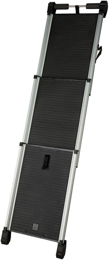 Knuffelwuff Hunderampe 70-158cm - Ausziehbare Teleskoprampe als Einstiegshilfe für Haustiere ins Aut