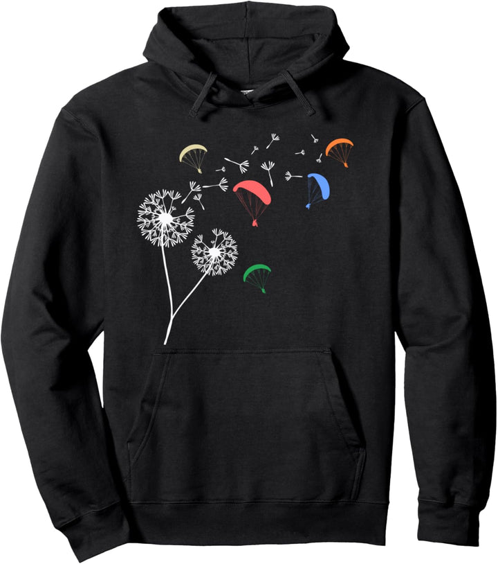 Paraglider Löwenzahn fliegender Gleitschirm Pullover Hoodie