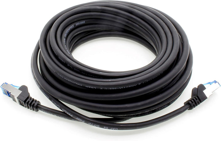 7,5m - CAT6a - Netzwerkkabel schwarz - 10 Stück CAT 6 A Patchkabel 10000 Mbit s SFTP PIMF 500 MHz ko
