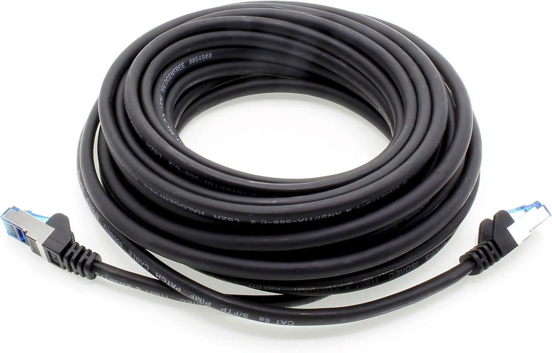 3m - CAT6a - Netzwerkkabel schwarz - 10 Stück CAT 6 A Patchkabel 10000 Mbit s SFTP PIMF 500 MHz komp