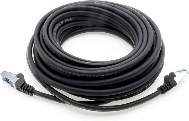 3m - CAT6a - Netzwerkkabel schwarz - 10 Stück CAT 6 A Patchkabel 10000 Mbit s SFTP PIMF 500 MHz komp