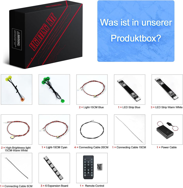 Licht Set Kompatibel mit Lego Springbrunnengarten Fernbedienung, Nur Lichter Set - Kein Modell, Lich