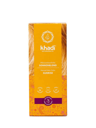 khadi SONNENBLOND Pflanzenhaarfarbe, Haarfarbe für glänzendes Honigblond bis zu kräftigem, sommerlic